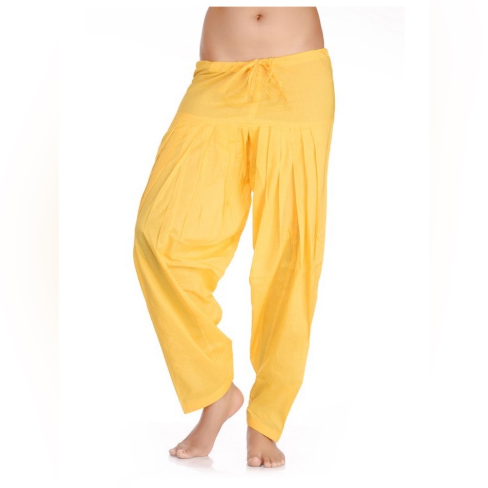 Pink & Silver Women's Indian Patiala Harem Pants